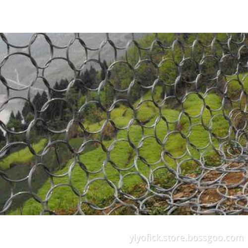 Slope Stabilization Rockfall Mesh Ring wire fence for geolo